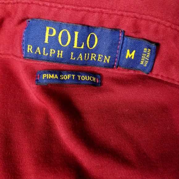 Polo RALPH LAUREN shirt short sleeve collared Men's size M - Picture 3 of 9